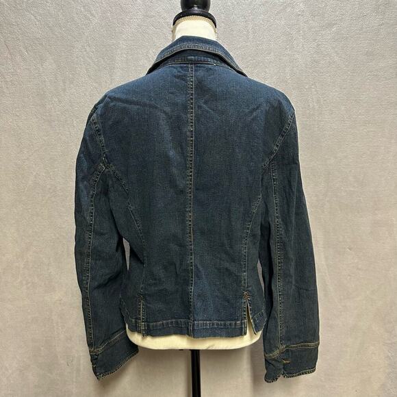 Metro Style | Casual Jean Blazer Jacket | Blue | 12 - Picture 2 of 5